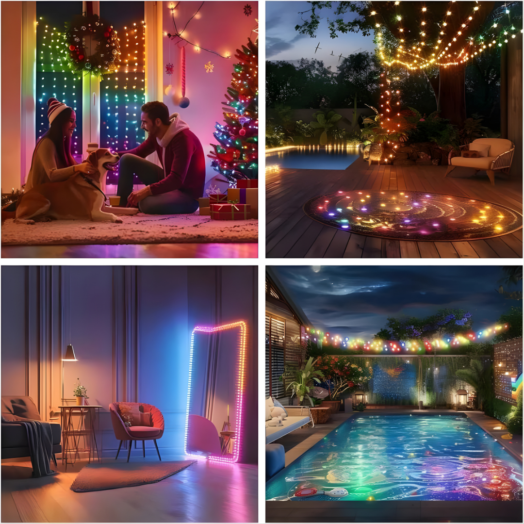 2x1 Luces inteligentes con Bluetooth y control remoto