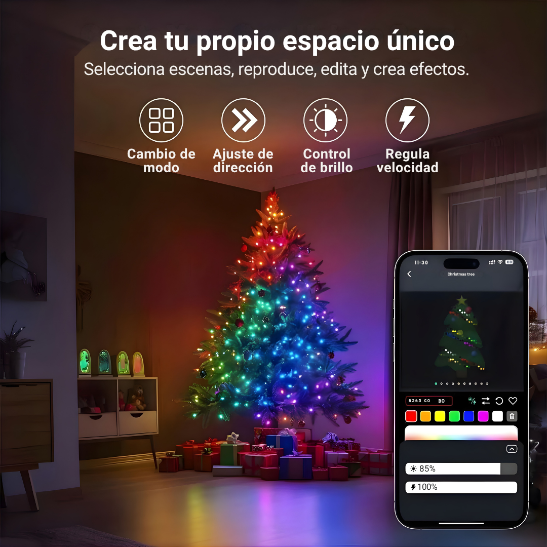 2x1 Luces inteligentes con Bluetooth y control remoto